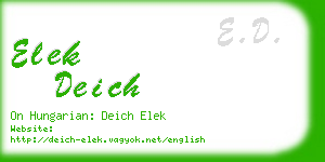 elek deich business card